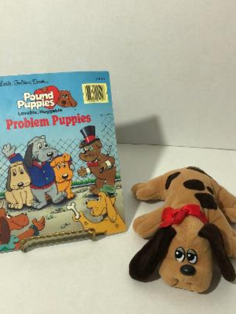 Pound Puppies Newborns Plush Dog  Pound Puppies Problem Puppies Book Vintage